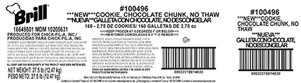 CSM Bakery Solutions Issues Allergy Alert on Undeclared Peanut in Chick-Fil-A Chocolate Chunk Cookies